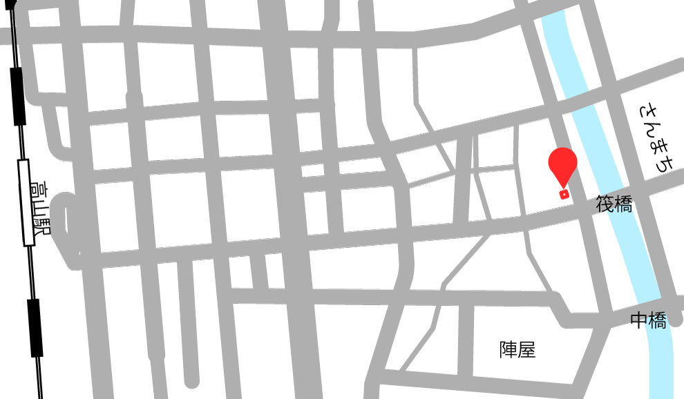 Gallery 満喜田までの案内地図